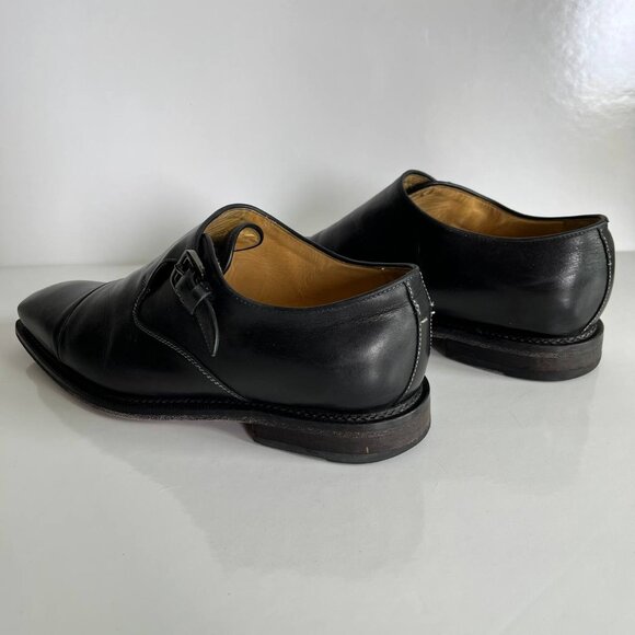 Brecos Made in Italy – Black Leather Monk Strap Dress Shoes (Size EU 42 / US 9) - Picture 7 of 10
